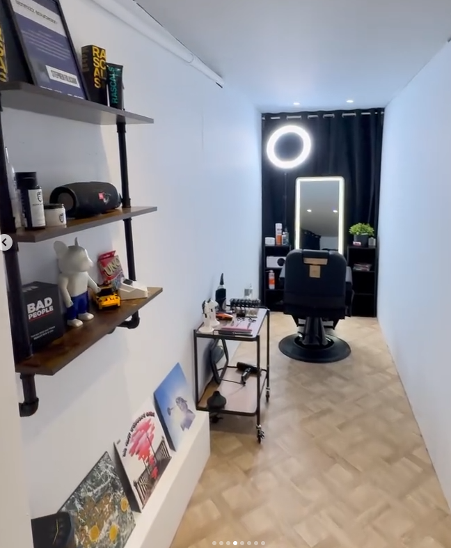 The Loft Barber Studio interior